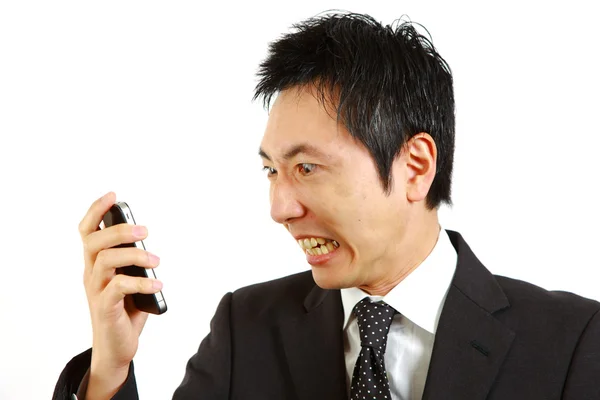 Angry Japanese businessman　 — Stock Photo, Image